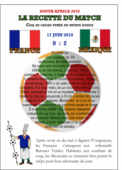La recette du match france mexique